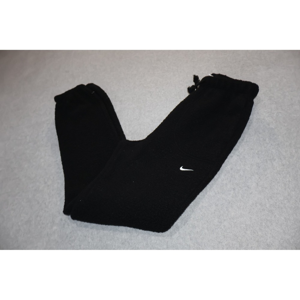 Nike Sweatpants Men XS Black Therma-FIT Faux Fur Sherpa Joggers Gym Workout
